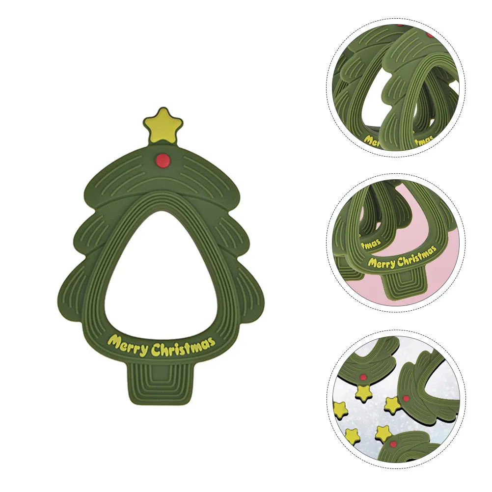 

1Pcs Christmas Tree Silicone Teether for Baby Infant Molar Chewing Pacifier Soft Bpa-Free Soother Ideal for Teething Pain Relief