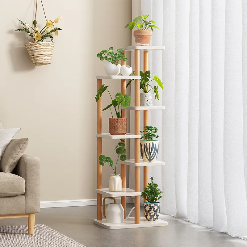 Floor-standing Hot Plant Flower Rack Indoor Living Room Household Multi-layer Flower Rack Shelves Balcony Plant Arrangement