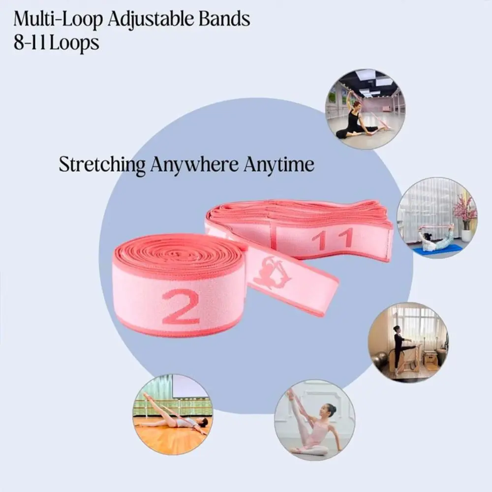 8/10/12 Grid Yoga Stretch Band Multi-stage Adjustable Dance Stretch Band Flexible Stretching Training Belt
