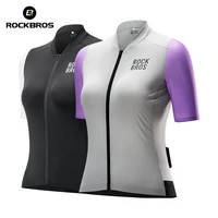 ROCKBROS Camiseta de Ciclismo de Verano Alta Elástica Suave Liviana Transpirable Manga Corta Camiseta de Ciclismo de Corte 3D Ropa de Ciclismo para Mujeres
