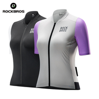 ROCKBROS Summer Cycling Jersey High Elastic Soft Lightweight Breathable Short Sleeve Cycling Shirt 3D Cut Women Cycling Clothing