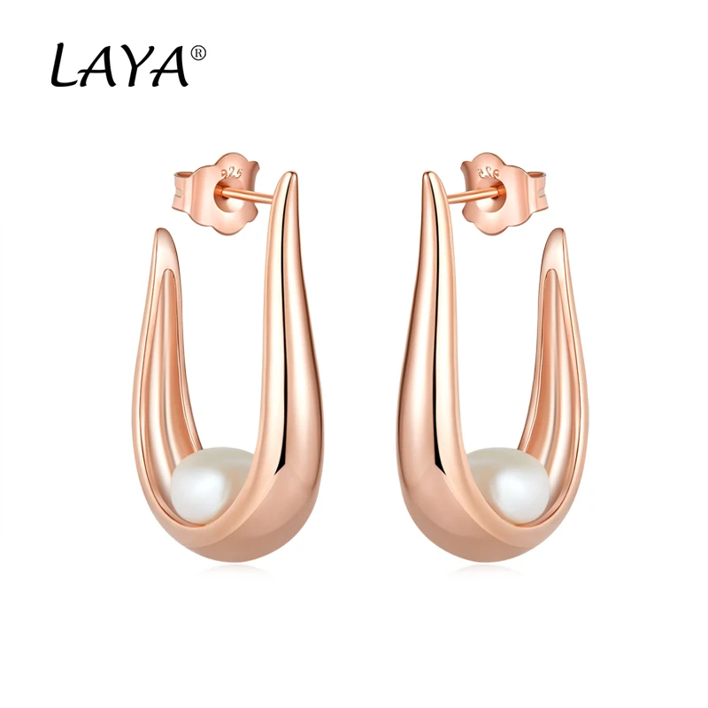 

925 Sterling Silver Natural Freshwater Pearl Retro Personality Fashion Drop Earrings For Women's Wedding High Quality Jewelry