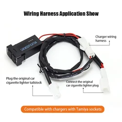 Suitable for Toyota Cigarette Lighter Power Adapter Wiring Harness Car Charger Power Lossless Wiring Cigarette Lighter USB Cable