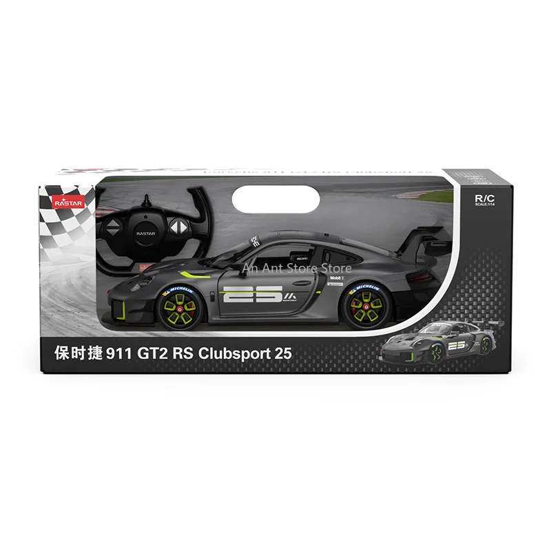 Rastar 1:14 Porsche 911 GT2 RS Clubsport 25 Supercars 4.8V 600mAh Battery 2.4G Remote Control Car Toys for Children