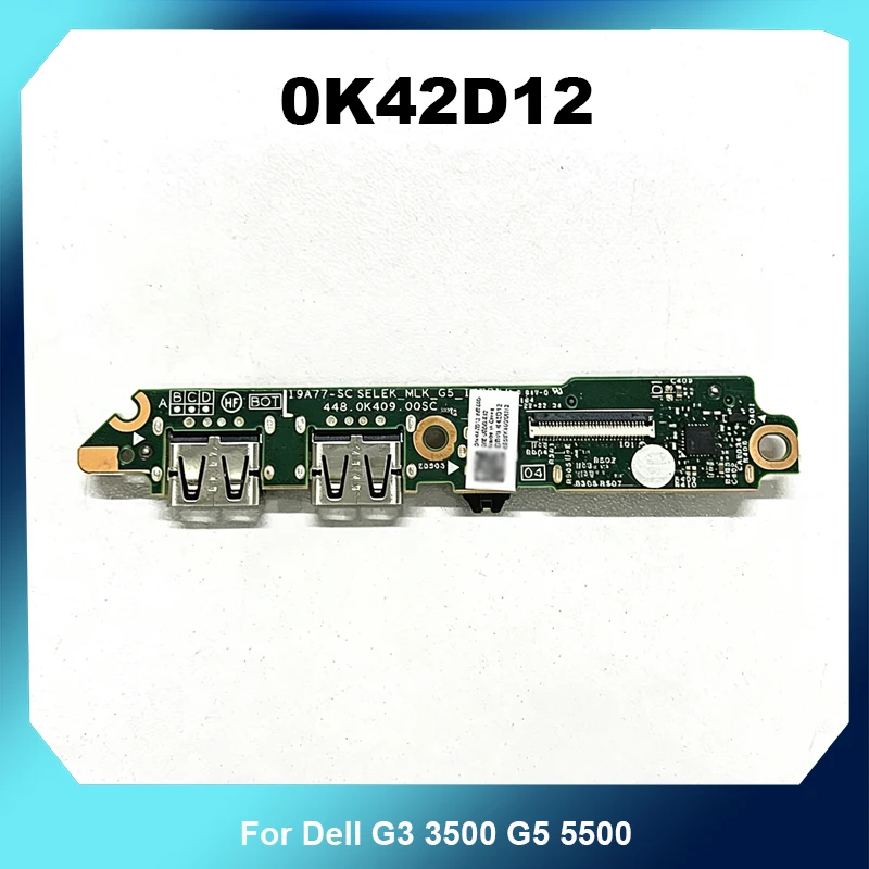 USB Audio IO Board 0K42D12 For Dell G3 3500 G5 5500 Laptop Sub Board