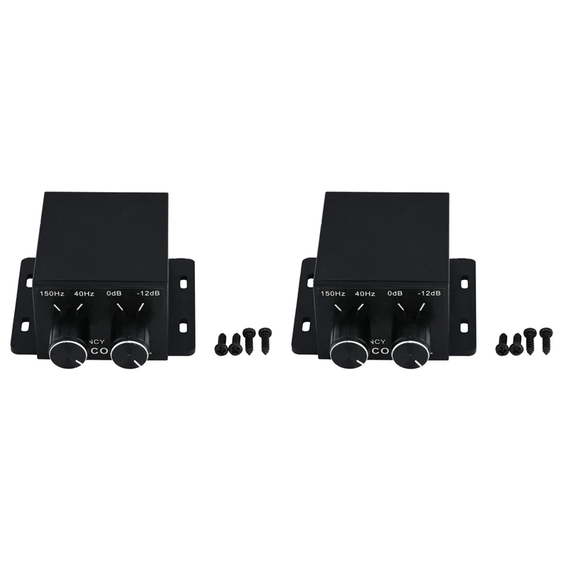 Hot 2X Car Audio Regulator Amplifiers Bass Subwoofer Stereo Equalizer Controller 4 RCA