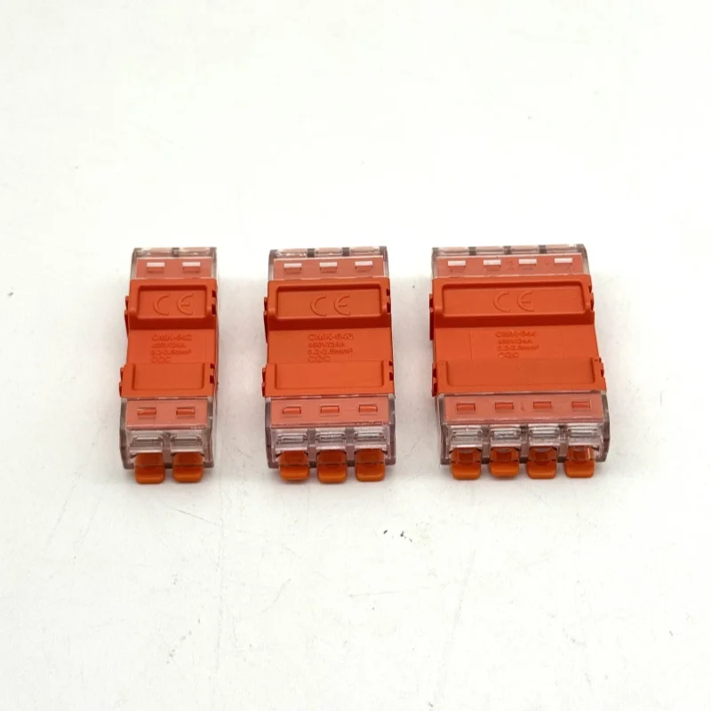 50PCS CMK 64 Quick Lever Wire Connectors 2/3/4 In and 2/3/4 Out for Compact Plug Male Female Terminals Universal Blocks