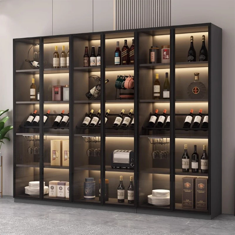 

Bar Liquor Shelf Wine Rack Salon Storage Display Cellar Restaurant Wine Cabinets Drink Holder Modern Mueble Para Vino Furniture