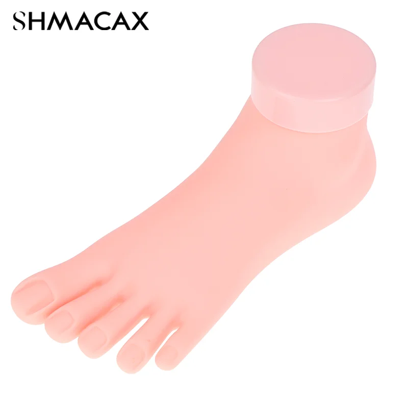 Toe Nail Training Model Flexible Silicone Practice Fake Foot Prosthetic False Nails Display Stand Soft Pedicure Tool