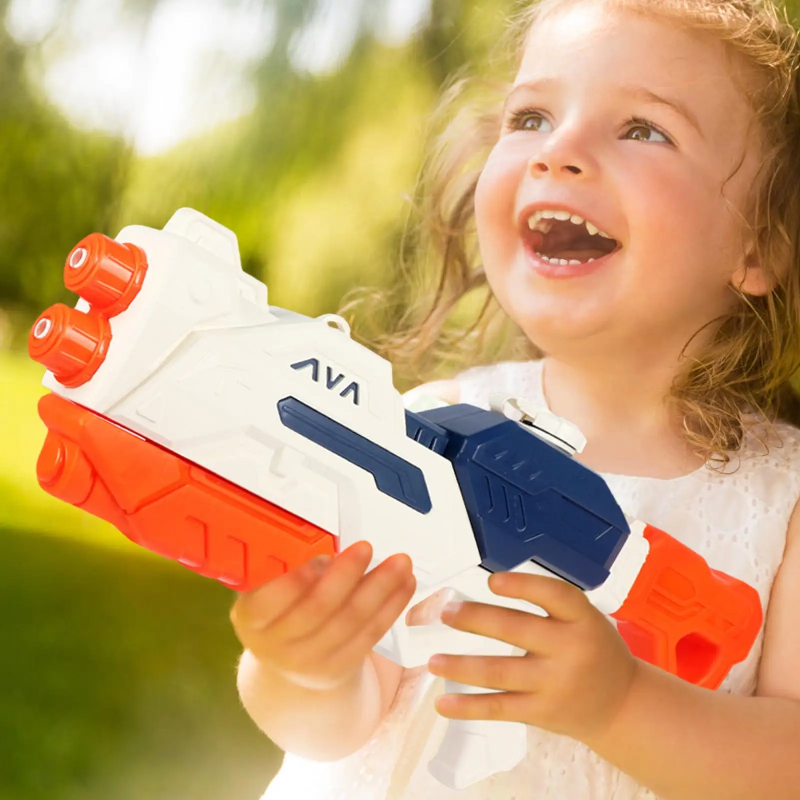 Letnie Zewnętrzne Elektryczne Pistolety na Wodę dla Dorosłych Zabawka Podwójna Dysza Spryskiwacz Wody z Goglami Basen Dziecięce Zabawki na Wodę