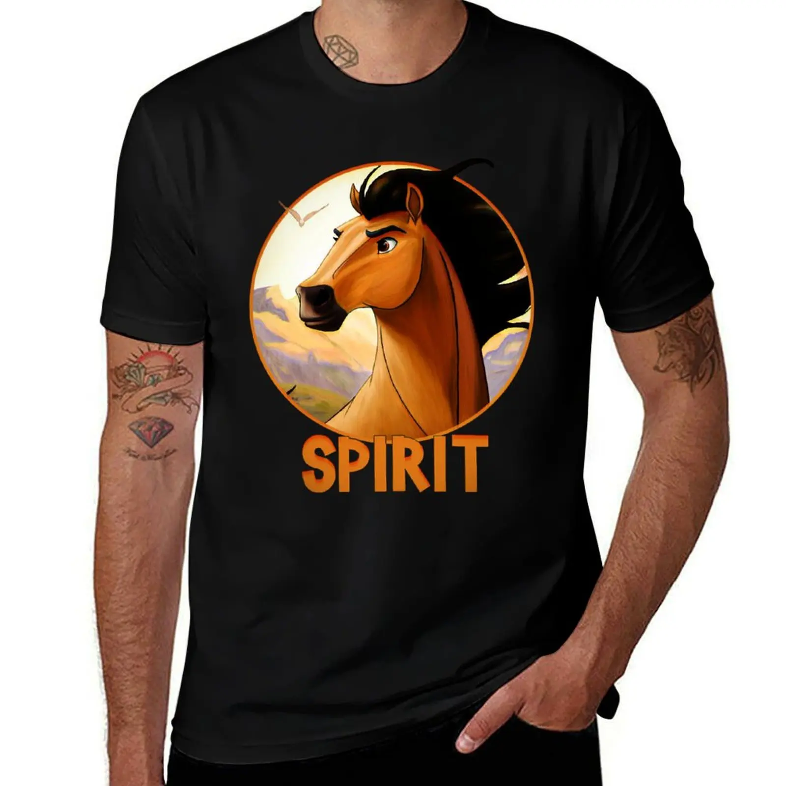 

Spirit Stallion Of The Cimarron T-Shirt Basic Casual Short Sleeve Cotton Shirt