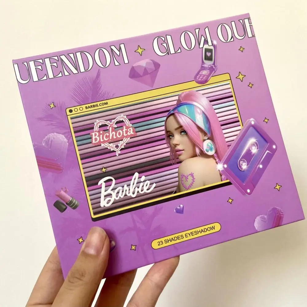 Kawaii Barbie Eye Shadow Palette Make Up High Capacity Exquisite Student Anime Cartoon Cosmetic Creativity Daily Birthday Gift