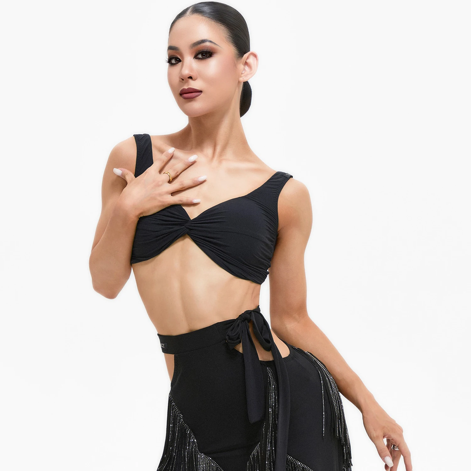 2025 Nieuwe Vrouwen Latin Dans Kostuums Praktijk Tops Beha Ondergoed Voor Zomer Chacha Tango Samba Dans Training Vest Dragen DQL 11717