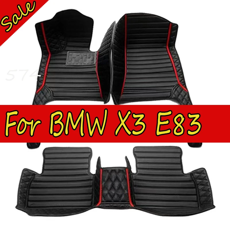 Car Floor Mats For BMW X3 E83 2005 2006 2007 2008 2009 2010 Auto Foot Pads Automobile Carpet Cover Interior Accessories