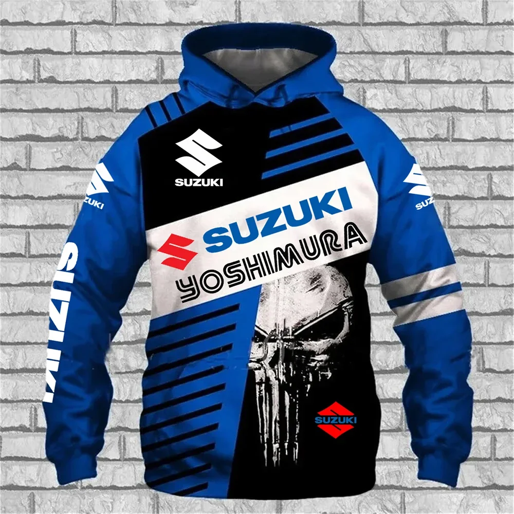 

3D Printed Suzuki Men's Long Sleeve Sweatshirt Sweatshirt Motorcycle Bicycle Sports Enthusiasts Autumn and Winter Men's Hoodie