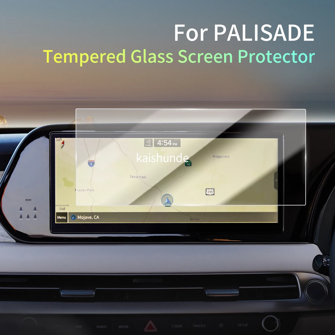 Car Stickers Meters Protector For 2023  palisade modern Tempered Glass Protective Film Display Navigation Vehicle Accessories