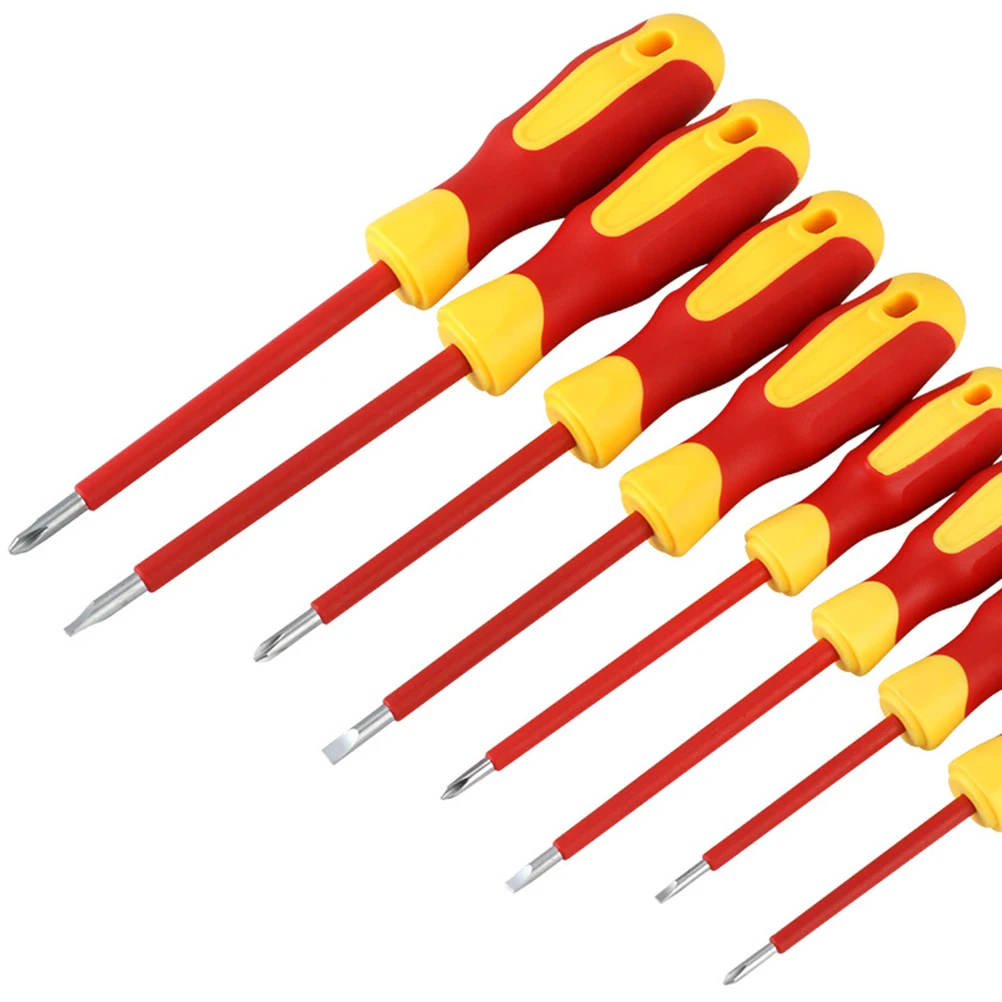 

8 in Portable Screw Driver Screwdriver Set Electrician H Tools Ratchet Chrome Vanadium Steel Insulated Precision Portable Repair