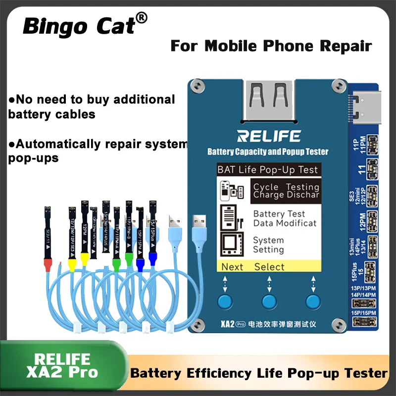 

RELIFE XA2 Pro IP11-15PM Cable-free Battery Efficiency Settings Automatically Repair System Pop-ups Battery Health Settings