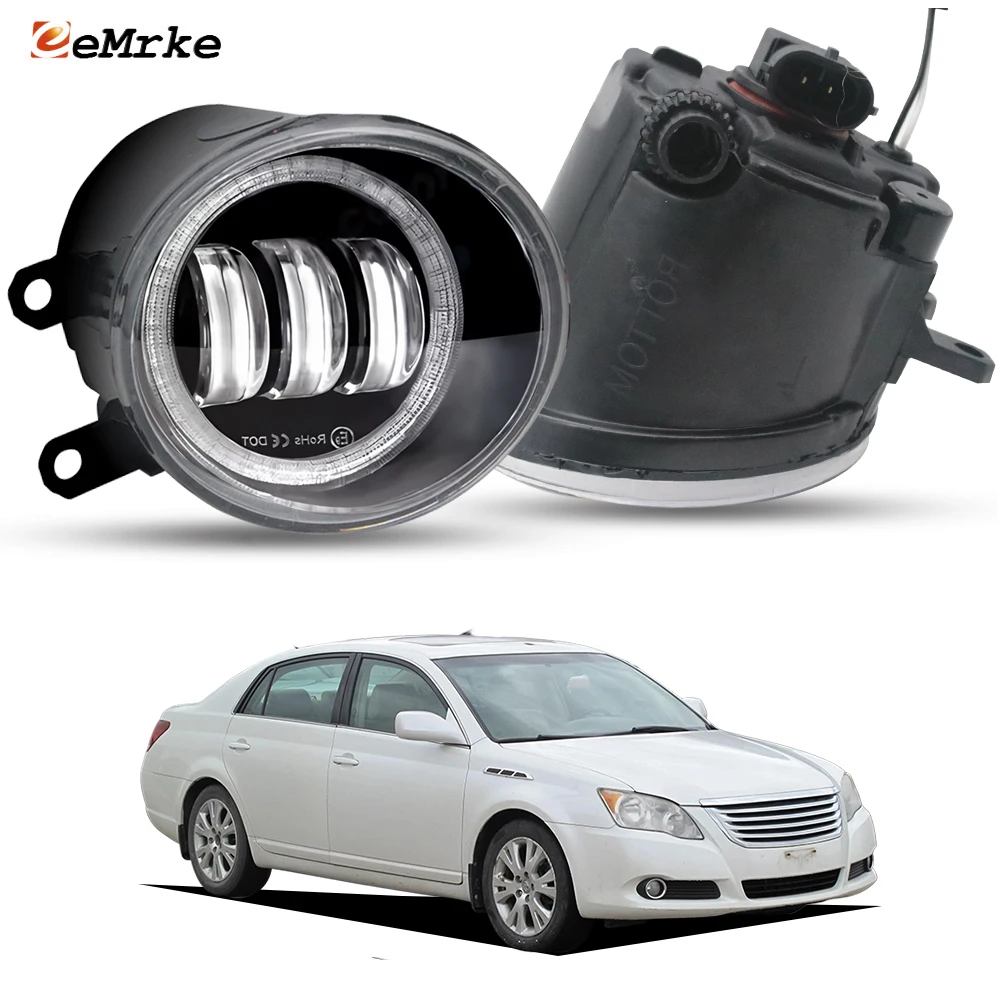 

Пара светодиодных противотуманных фар в стиле OEM PTF для Toyota Avalon III XX30 Facelift 2008-2010 с функцией Angel Eyes и дневными ходовыми огнями (DRL), 30 Вт