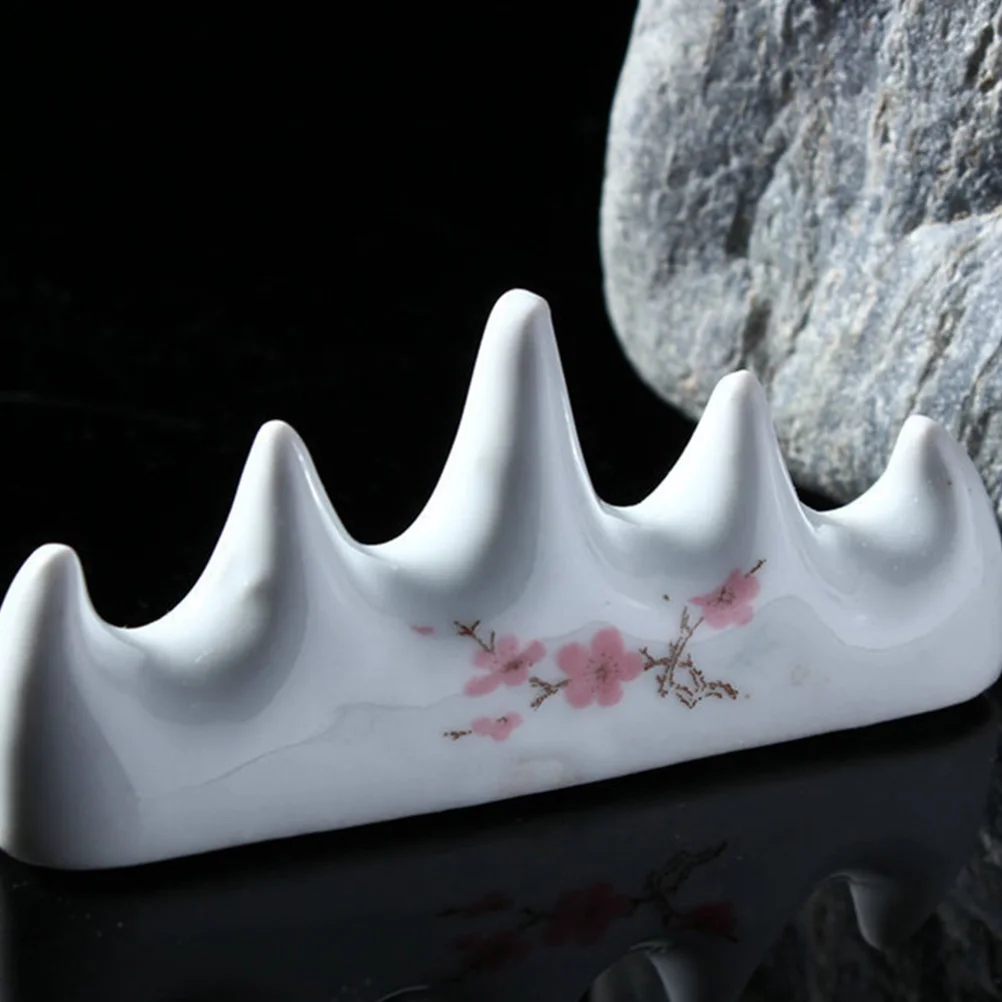

3Pcs Calligraphy Brush Rack Premium Ceramic Pen Holder for Writing Painting Tools Smooth Bottom Stable Placement Long-Lasting
