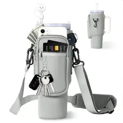 muti colors Lanyard cup protection case bag vacuum bottle with keychain phone card compatitable for Stanley 40oz accessories