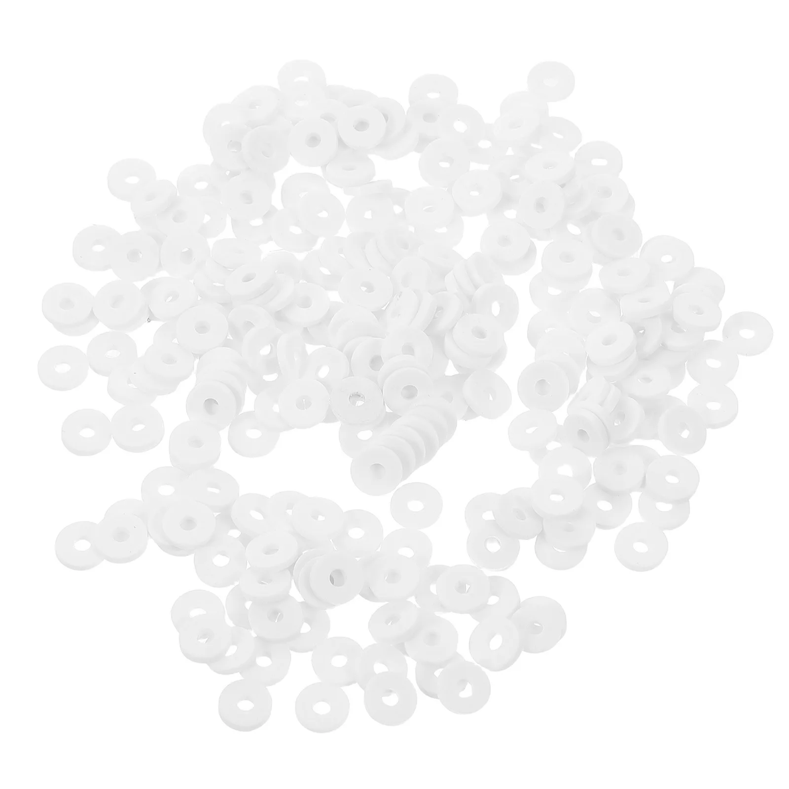 

2 Bags White Polymer Clay Slices Soft Flat Round Spacer Beads for DIY Jewelry Making Crafts Bracelets Necklaces Earrings