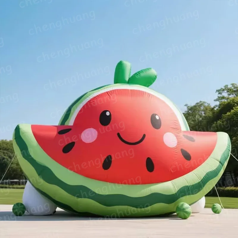 

Inflatable watermelon, fruit air mold with blower, outdoor square and shopping mall decoration props