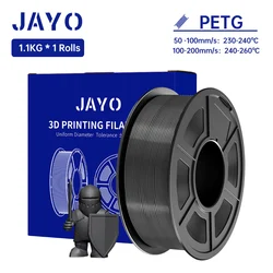 JAYO 1.1KG PETG Filament 1.75mm PETG 3D Printer Filament Fit Most FDM 3D Printer Neatly Wound 3D Printing Materials