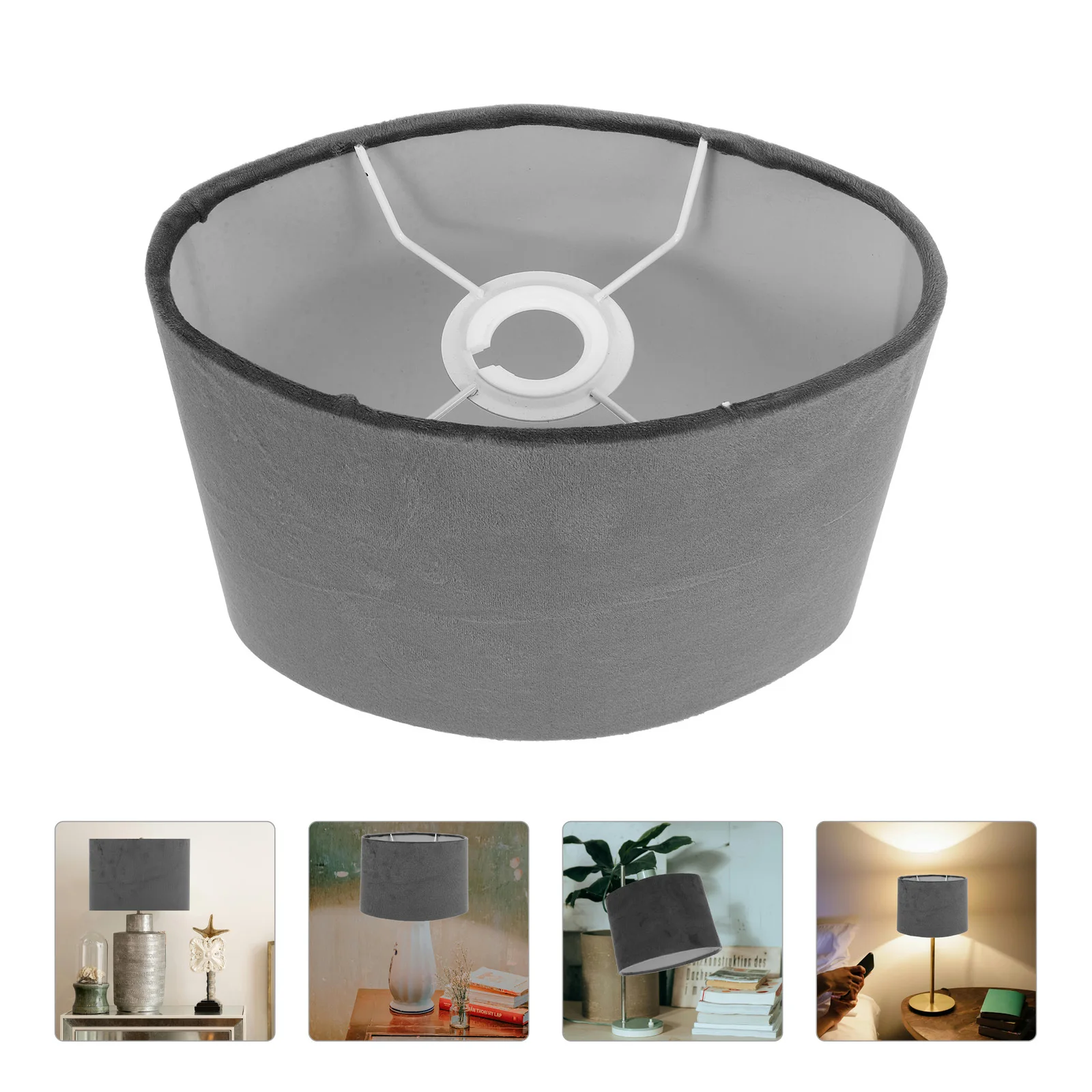 

Oval Fabric Lamp Shade for Table and Floor Lamp Home Use Light Diffuser Softens Brightness Easy Install Sturdy Design Modern