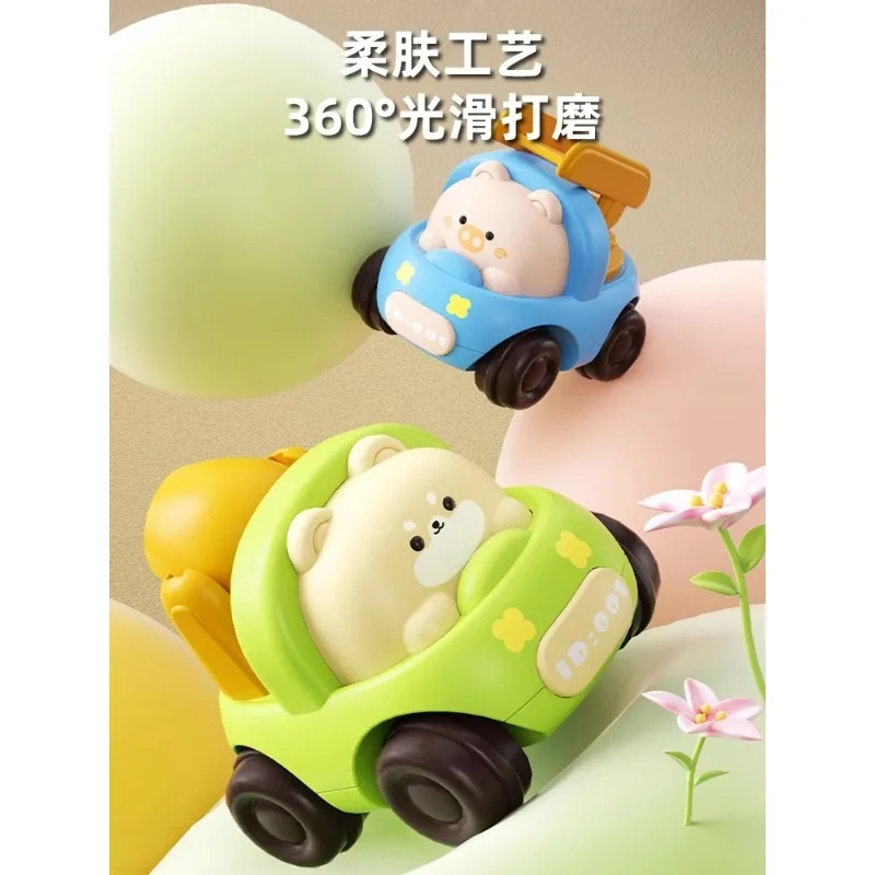 Children's inertia toy car, baby 1-3 years old, rebound engineering car, 6 months old, baby puzzle 2 boys and girls