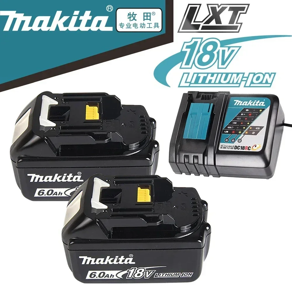 

Makita 18V Li-ion Battery 6Ah for Cordless Drills LXT BL1860B BL1860 BL1850 BL1830 BL1815 LXT400 Replacement Battery