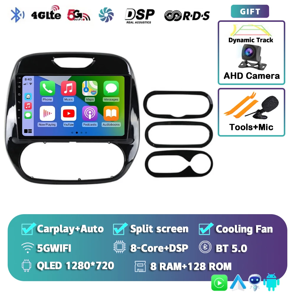 Android 15 Autoradio Voor Renault Kaptur Captur Clio Samsung QM3 2013 2014 2015 2016 Draadloze Carplay multimedia Android Auto 4G