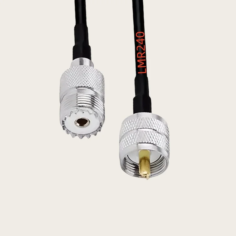 LMR240 SO239 UHF to UHF Male plug & female jack Adapter LSR240 50-4 LMR-240 50 ohm RF Coaxial Cable