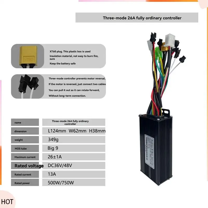 News 36V 48V 26A Brushless Controller T5S LCD Display Meter+130X Throttle Kit For Electric Scooter E-Bike Repair Kit