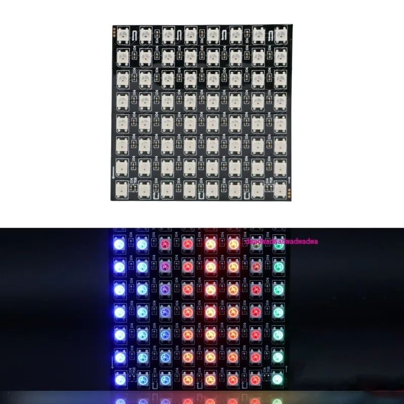 

WS2812B 8 8 8 32 16 16 pixel screen, soft screen, dot matrix screen, full color light strip