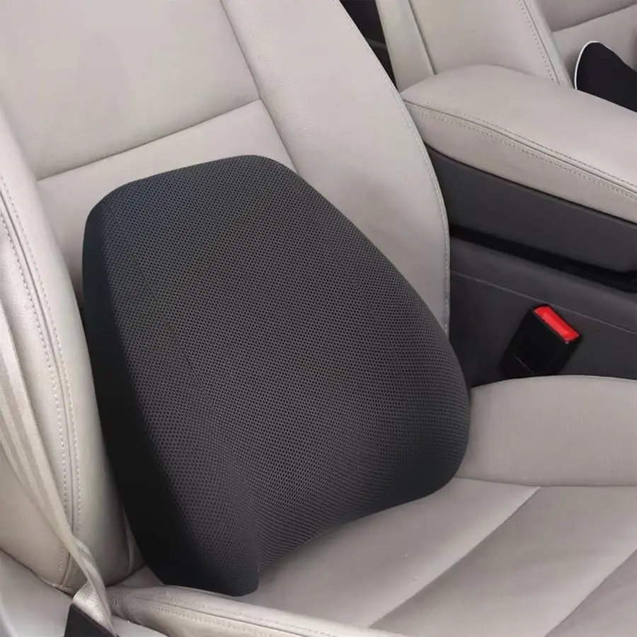 

Удобная подушка для поясницы для автомобиля и офисного кресла, 100% пенополиуретановая подушка для поясницы с дышащим съемным чехлом, эргономичный дизайн