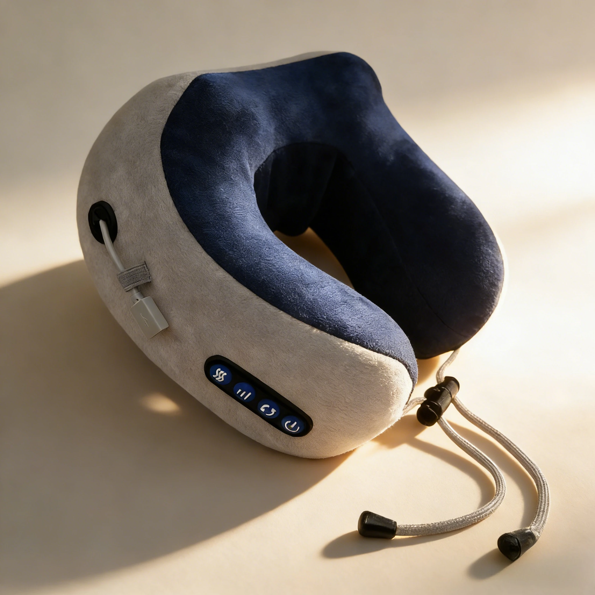 Portable U Shaped Electric Neck Massager 3D Kneading Heat Therapy Memory Foam Pillow for Neck Shoulder Pain Relief Durable