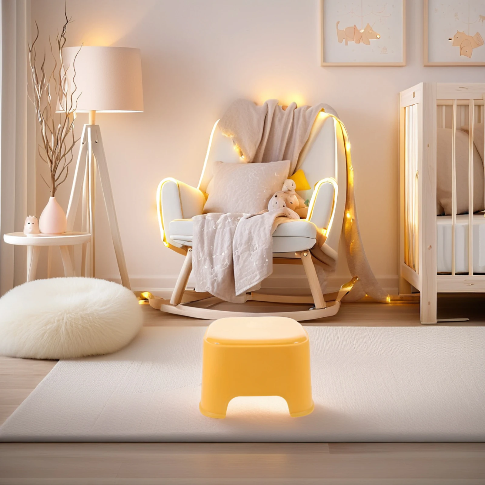 

Children Stool Cartoon Plastic Chair Bed Folding Step Bathroom Toddler Kids Sink Non Slip Kids Stools Single Step Stool