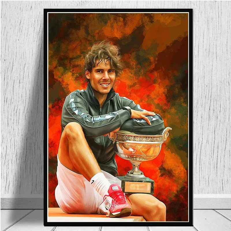 World Tennis Poster Aesthetic Player Rafael Nadal Roger Federer Canvas Painting Wall Art Home Decoration Arena Kawaii Room Decor