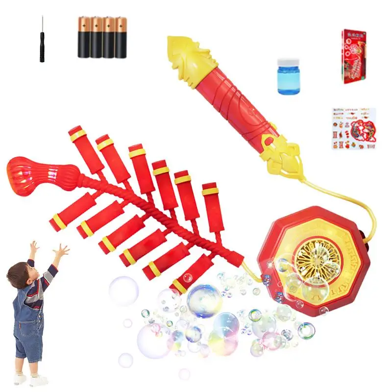 

Bubble Blowing Machine Bubble Maker Machine With Lights And Sounds Portable LED Bubble Blower New Year Toy For Kids Boys Girls