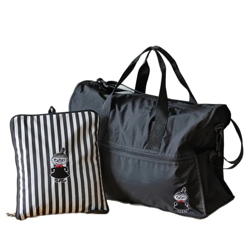 Bolsa de Viagem Dobrável da Série Anime Moomins, Personagem de Desenho Animado, Grande Capacidade, Bolsa de Armazenamento de Roupas Portátil