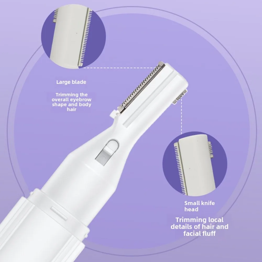 Recortador de cejas eléctrico para mujer, mini recortador de cejas privado recargable, herramienta de afeitado para principiantes