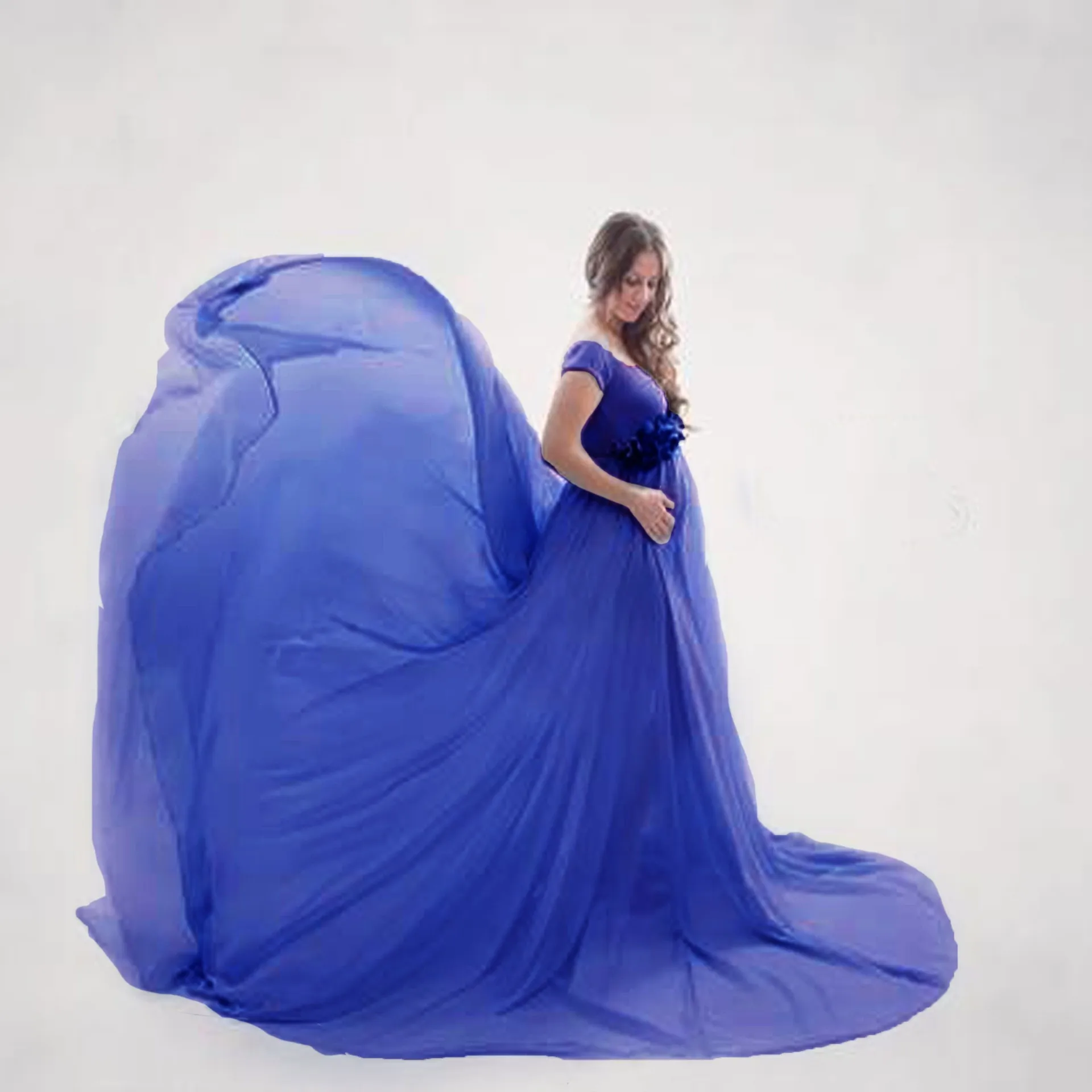 

NewLong Maternity Photography Props Pregnancy Dress Maternity Dresses For Photo Shoot Pregnant Dress Chiffon trailing maternity