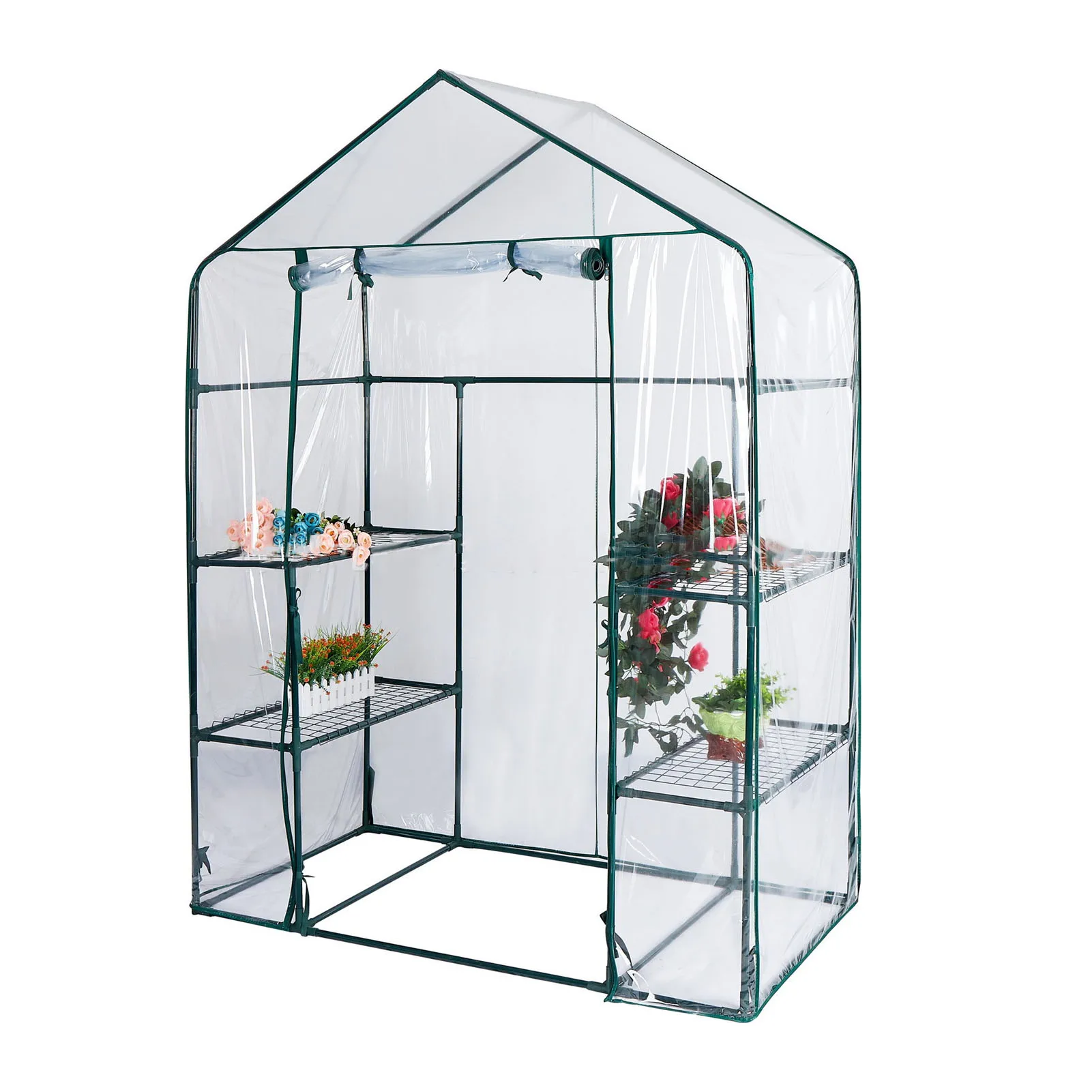 

Сменная крышка для теплицы, защита от ветра и дождя, защита для растений из ПВХ, складная дверь, легко собирается, легкий вес для улицы