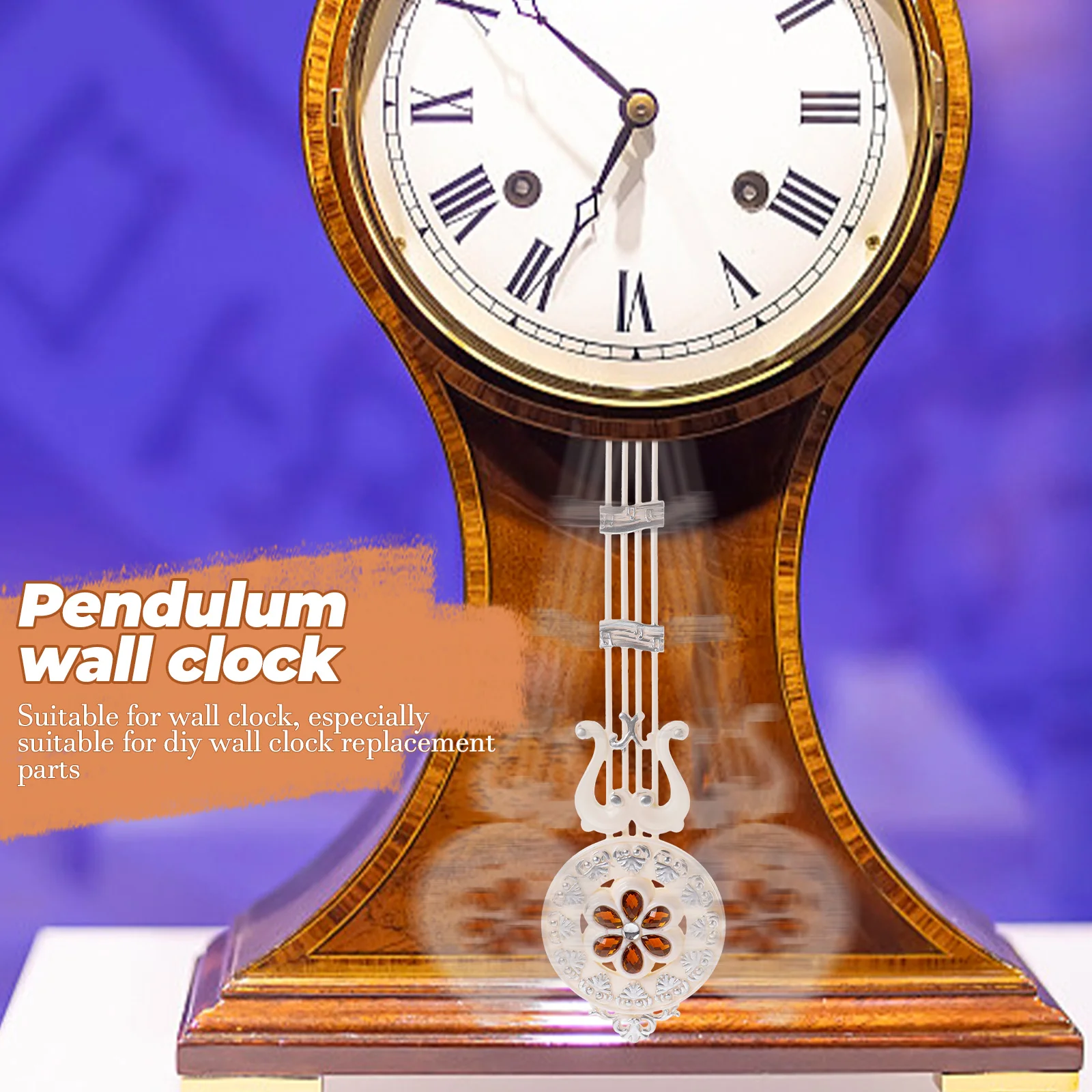 

Clock Pendulum Decorative Replacement Part Classic Color Modern Style Durable Wall Clock Accessory for DIY Repair