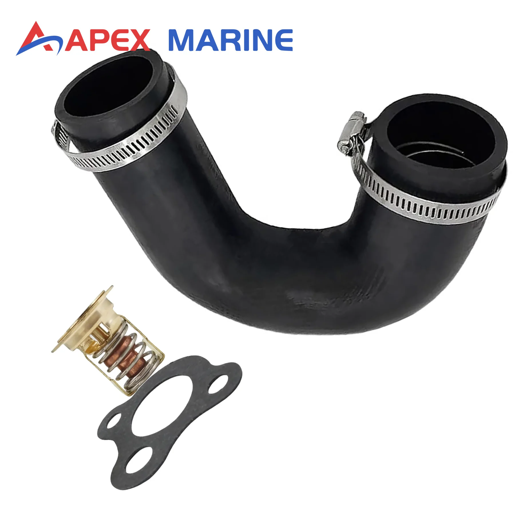 32-47640 Circulation Pump Hose with Thermostat Kit 59078Q3 Fits Mercruiser 120 140 165 2.5 3.0 L Stern Drive Parts 32-8M0071007