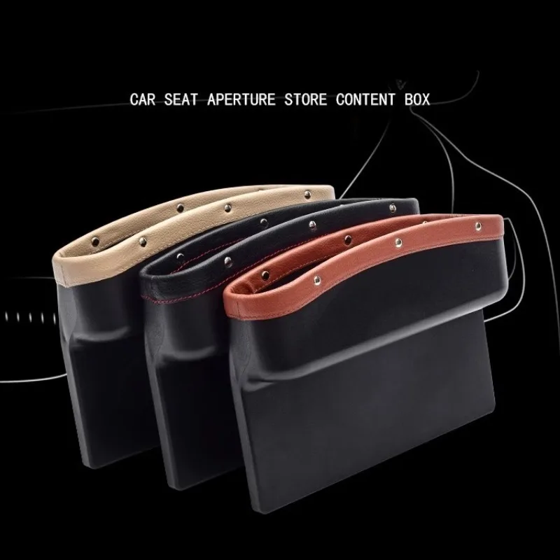 

Mini Auto Interior Storage Box - High-End Seat Gap Organizer, Car Trash Can & Durable Accessory