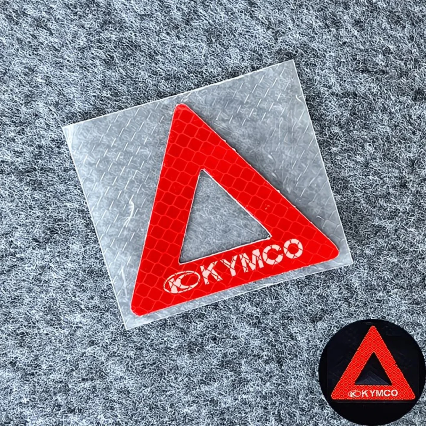 For KYMCO AK550 Agility 50 125 Skytown People S Strong Reflective Triangular Warning Stickers Motorcycle Moto Accessories Decals view 4