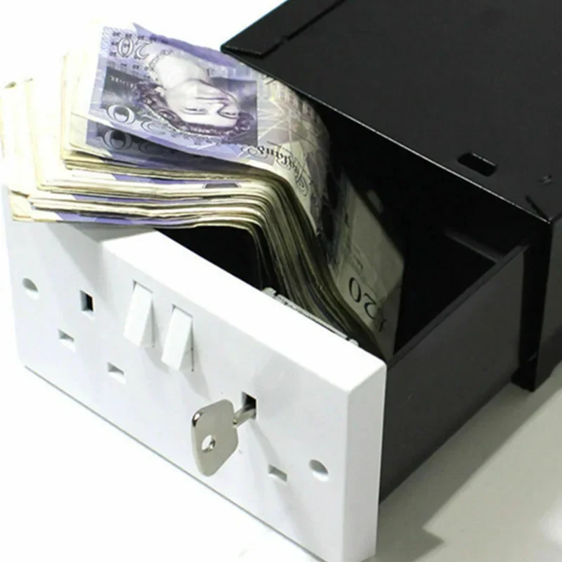 1PC Personal Safe British Wall Hidden Socket Money Box Household Hidden Storage Tool