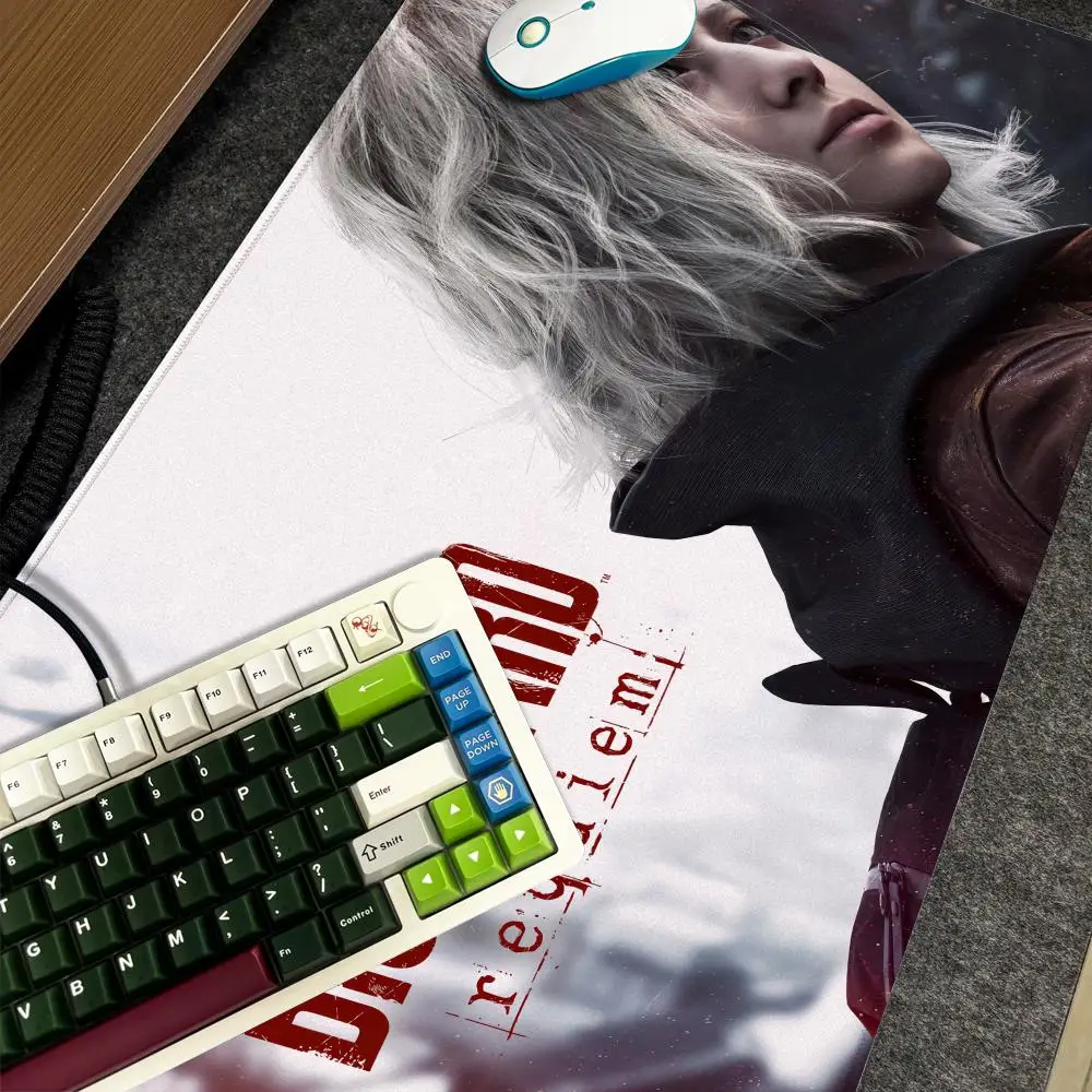 

R-Resident Evil Requiem Mouse Pad Xxl Computer Large Size Non-slip Gamer Keyboard 90x40cm Art Design HD Deskmat